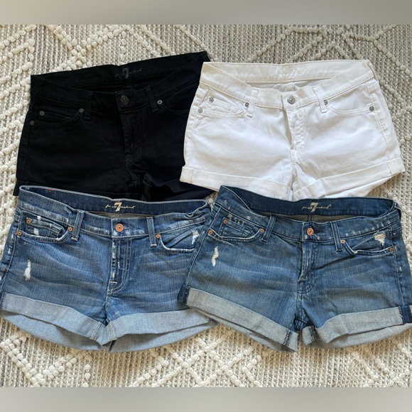 7 For All Mankind Denim Shorts - Bundle of 4 - Picture 1 of 6